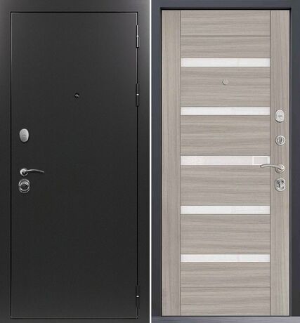 Входная дверь Command Doors Патриот графит 18SP Белая Лиственница